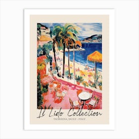 Taormina, Sicily   Italy Il Lido Collection Beach Club Poster 3 Art Print