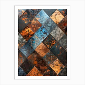 Rusty Tile Background 1 Art Print