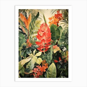 Tropical Plant Painting Zz Plant 1 Art Print