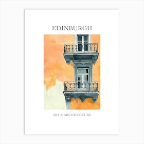 Edinburgh Travel And Architecture Poster 1 Art Print