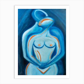 'Blue And Orange' Art Print