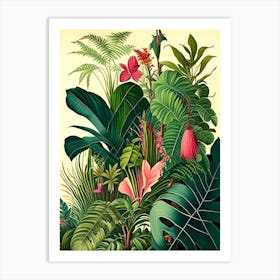 Tropical Paradise 4 Botanicals Art Print