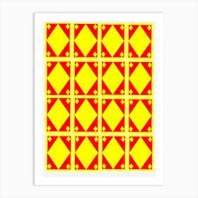 Red And Yellow Squares Art Print
