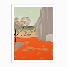 Simpson Desert   Australia, Contemporary Abstract Illustration 3 Art Print