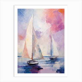 Sailboats On The Ocean Art Print