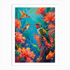 Hummingbirds 5 Art Print