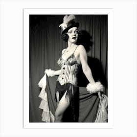 1920's Burlesque Dancer ~Reimagined 120 Art Print