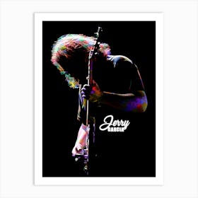 Jerry Garcia Musician Legend in Colorful Poster