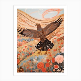 Harrier Detailed Bird Painting Art Print