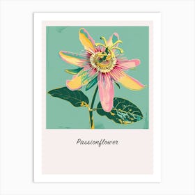 Passionflower Square Flower Illustration Poster Art Print