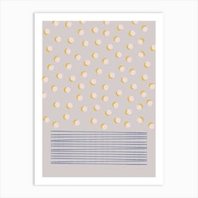 Pinecones & Stripes Art Print