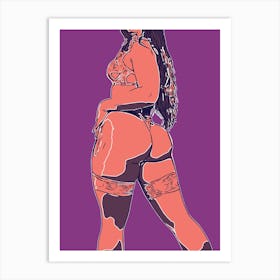 Sexy Woman Abstract Geometric (12) Art Print