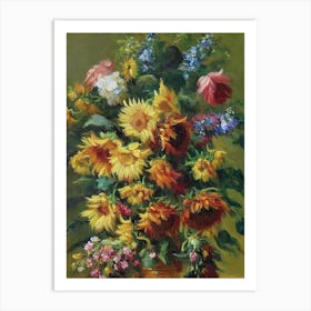 Sunflower Painting 3 Flower Art Print
