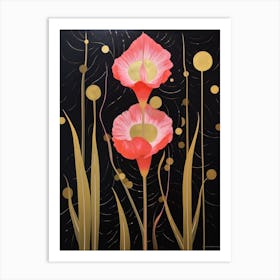 Gladiolus 3 Hilma Af Klint Inspired Flower Illustration Art Print