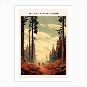 Sequoia National Park 2 Midcentury Travel Poster Art Print