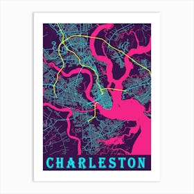 Charleston Map Poster 1 Art Print