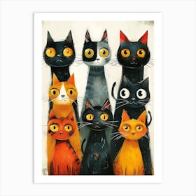 Cat Family 1 Art Print