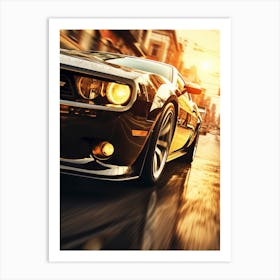 American Muscle Car In The City 005 Art Print