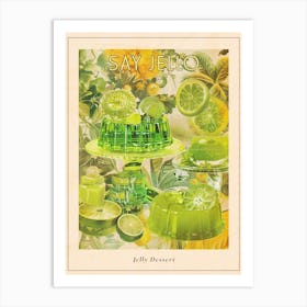 Jelly Dessert Platter Retro Collage 2 Poster Art Print