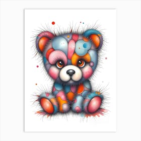 The Enchanted Patchwork Guardian Teddy Bear Art Print