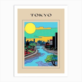 Minimal Design Style Of Tokyo, Japan 1 Poster Art Print