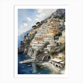 Summer In Positano Painting (9) 1 Art Print