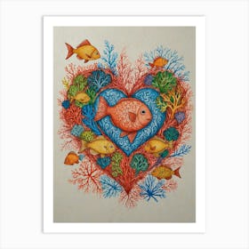 Heart Of Coral 4 Art Print