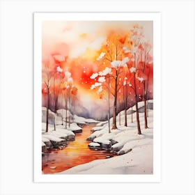 Winter Landscape Painting 2 1 Art Print