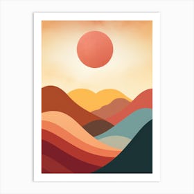 Sunset In The Mountains 11 Art Print