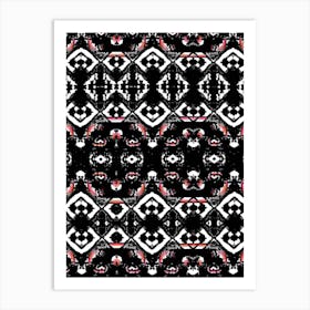 Abstract Black And White Pattern 15 Art Print