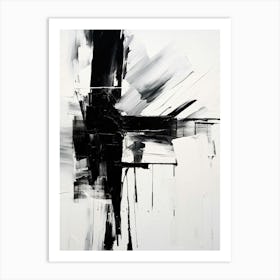 Contrast Abstract Black And White 1 Art Print