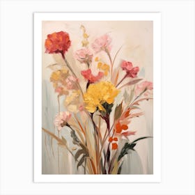 Fall Flower Painting Everlasting Flower 3 Art Print