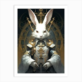 Rabbit In Armor Art Print