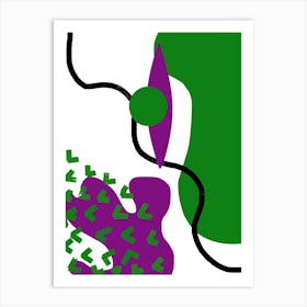 Purple And Green Vivid Eye Art Print