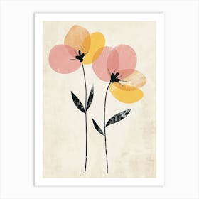 Toulouse Flower Market Boho Minimalist Style 1 Art Print