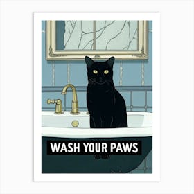 Wash Your Paws 1 Art Print