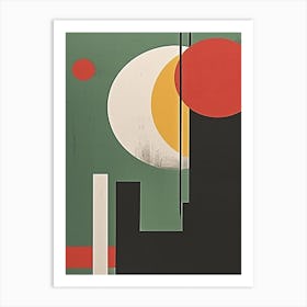 Japandi Cubist Fusion: Abstract Painting Art Print