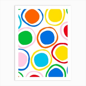 Colorful Circles 14 Art Print