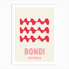 Bondi Beach, Australia, Graphic Style Poster 5 Art Print