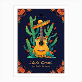 Mexican Guitar Art Print