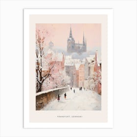 Dreamy Winter Painting Poster Frankfurt Germany 1 Art Print