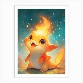 Pokemon Fire Dragon Art Print