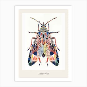 Colourful Insect Illustration Leafhopper 1 Poster Art Print