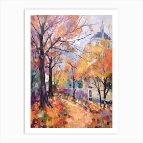 Autumn City Park Painting Holland Park London 4 Art Print