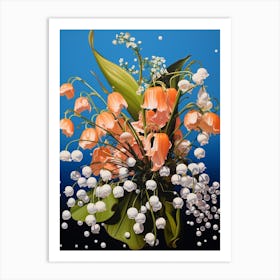 Surreal Florals Lily Of The Valley 1 Flower Painting Art Print