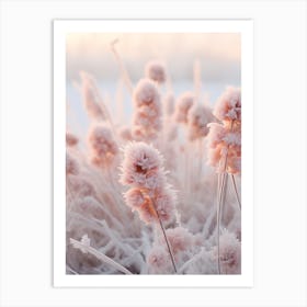 Frosty Botanical Prairie Clover 1 Art Print