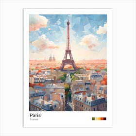 Paris View   Geometric Vector Illustration 0 Poster Art Print