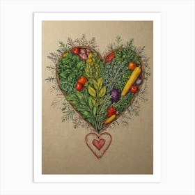 Heart Of Vegetables 2 Art Print