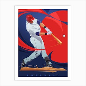 Baseball Dynamic Sport Art Print