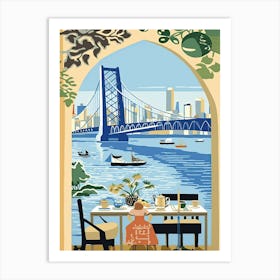 Nanjing Dashengguan Yangtze, China, Colourful 4 Art Print